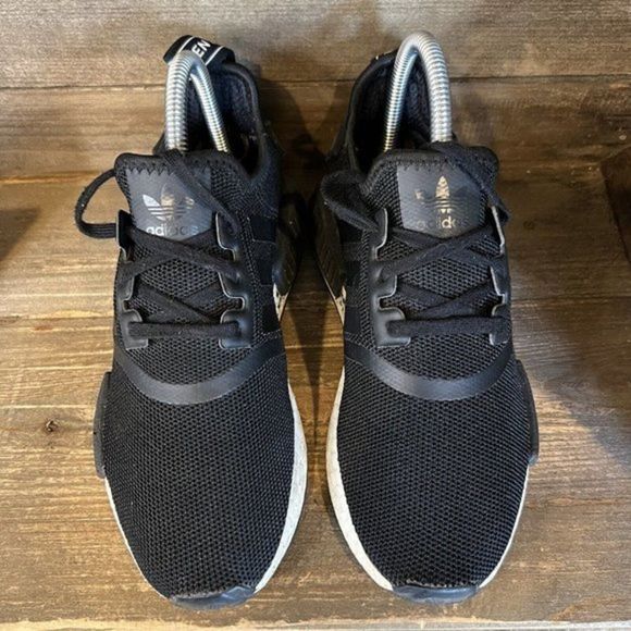 Big Kids Childrens Adidas NMD R1 Japan Core‎ Black Shoes Sneakers Size 4 Y GUC - Picture 3 of 6